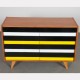 Yellow and black chest of drawers, model U-453, by Jiri Jiroutek, 1960s - Eastern Europe design