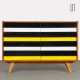 Yellow and black chest of drawers, model U-453, by Jiri Jiroutek, 1960s - Eastern Europe design