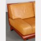 2-seater leather sofa by Gérard Guermonprez, 1970s - French design