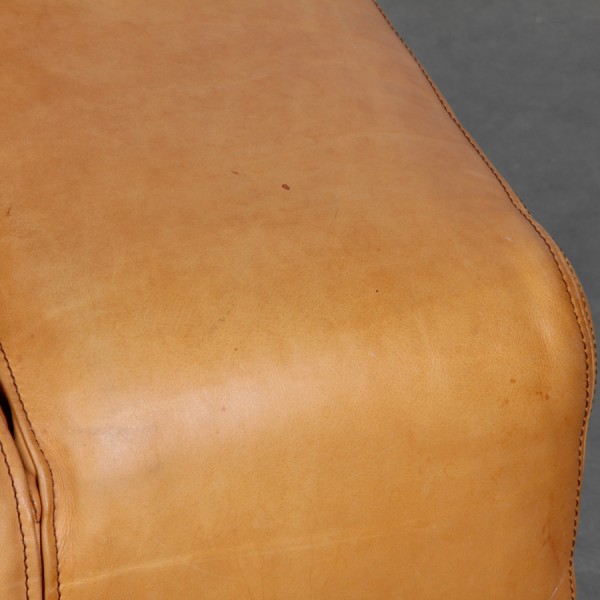 2-seater leather sofa by Gérard Guermonprez, 1970s - French design