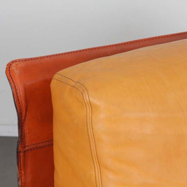 Fauteuil en cuir par Gérard Guermonprez, 1970 - Design Français