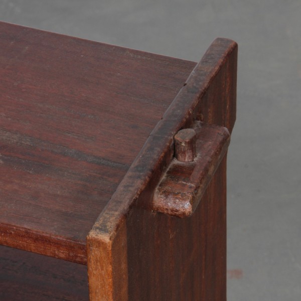 Small vintage wooden storage cabinet, 1950 - French design