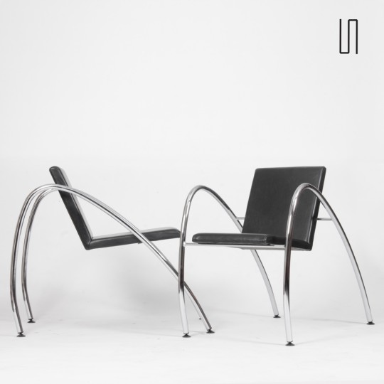 Pair of Moreno Marini armchairs by Nemo, 1982 - 
