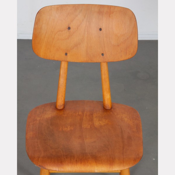 Wooden chair produced by Ton, 1960s - Eastern Europe design