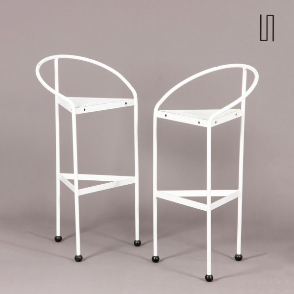 Pair of Bermuda stools by Carlos Miret for Amat, circa 1983 - 