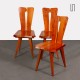 Suite of 3 chairs, Czech design, circa 1970 - 