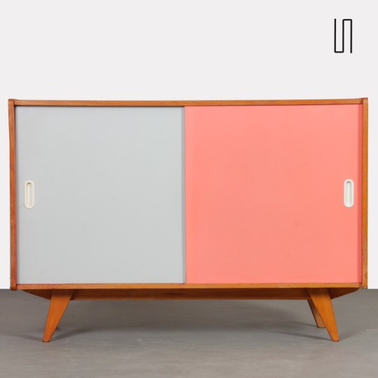 Pink and white dresser by Jiri Jiroutek, model U-452 circa 1960s - Eastern Europe design