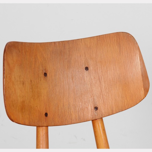 Wooden chair produced by Ton, 1960s - Eastern Europe design