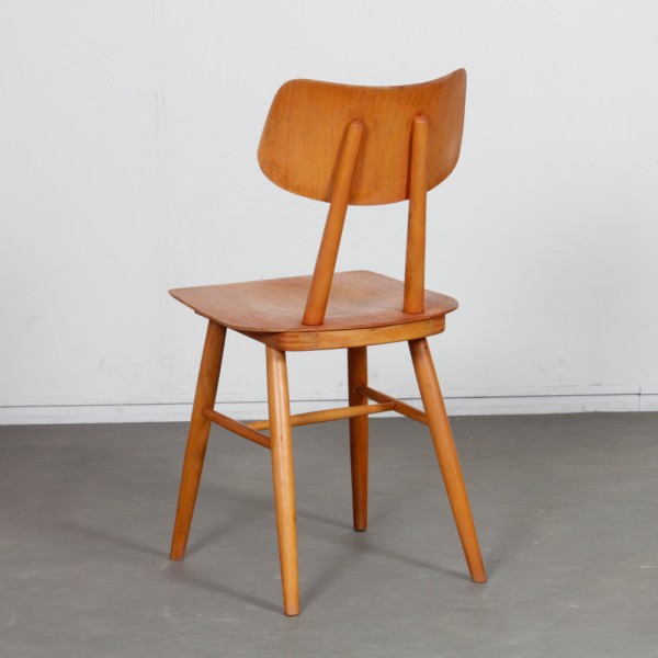 Wooden chair produced by Ton, 1960s - Eastern Europe design