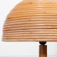 Rattan, bamboo and brass table lamp, 1960s - 