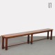 Large wooden bench from the 1950s - 