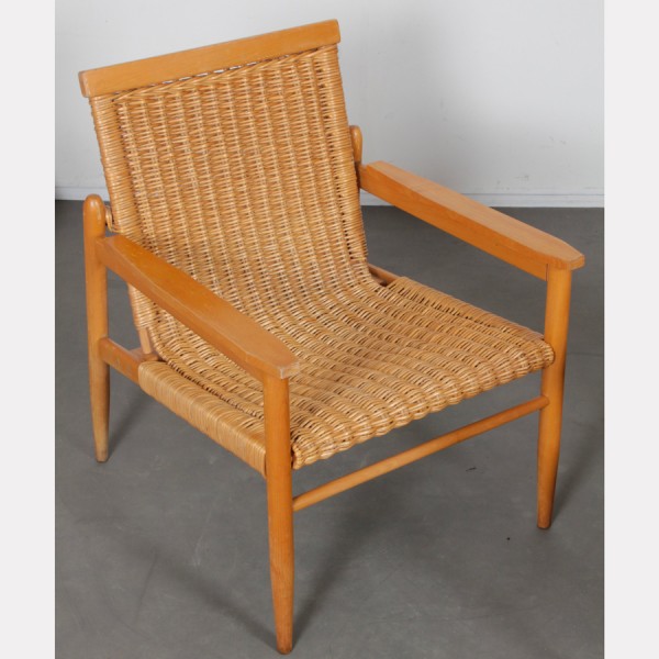 Pair of vintage wicker chairs edited by Uluv, 1960s - Eastern Europe design