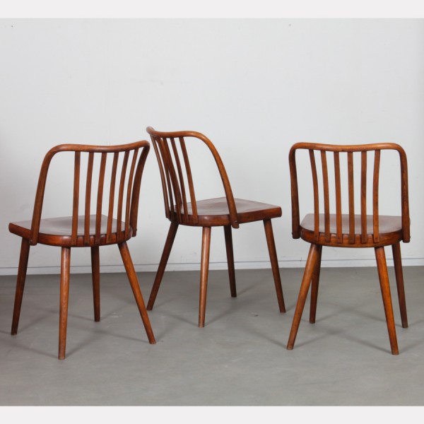 Set of 3 vintage chairs by Antonin Suman for Ton, 1960s - Eastern Europe design