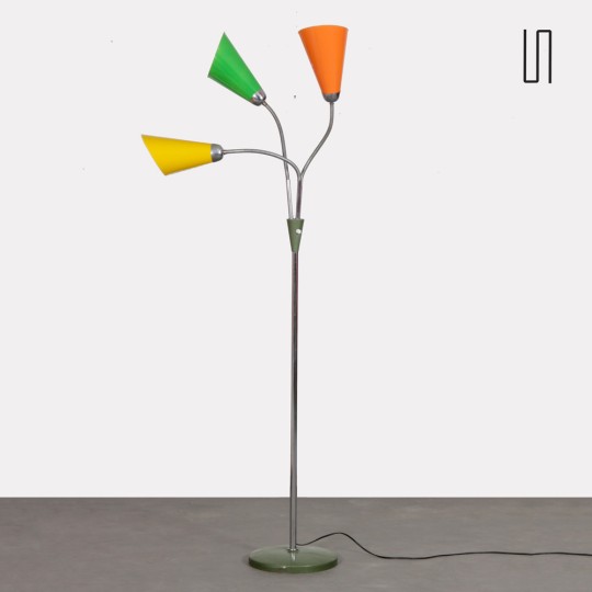 Vintage metal floor lamp by Lidokov, circa 1960 - Eastern Europe design