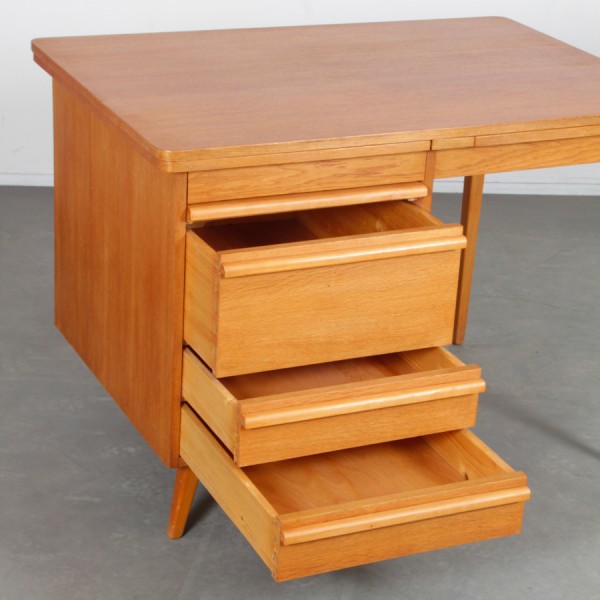 Bureau vintage en chêne, 1960 - 