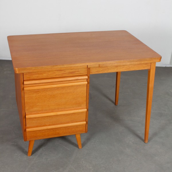 Bureau vintage en chêne, 1960 - 