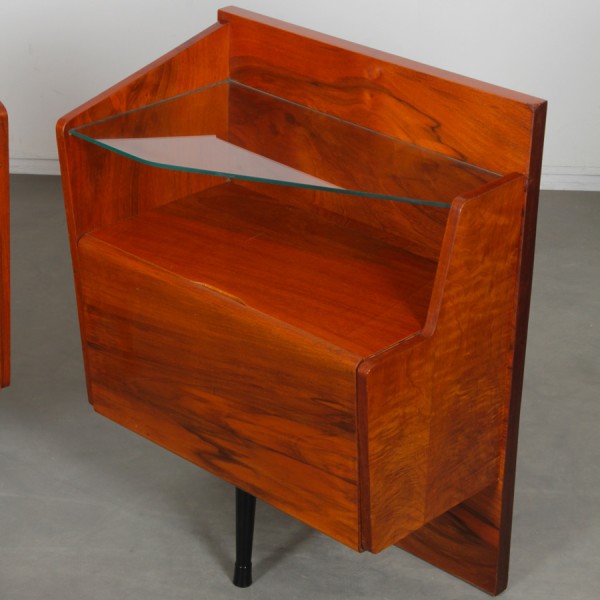 Pair of vintage nightstands dating from the 1960s - Eastern Europe design