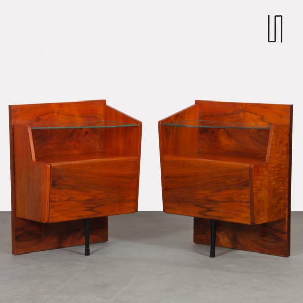 Pair of vintage nightstands dating from the 1960s - Eastern Europe design