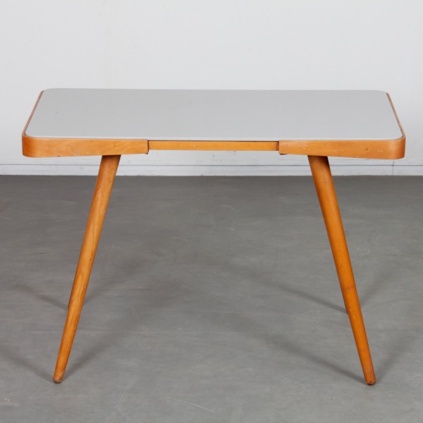 Wood and glass table by Jiri Jiroutek, 1960s - Eastern Europe design