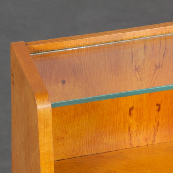 Vintage wood and glass storage unit, 1960s - 