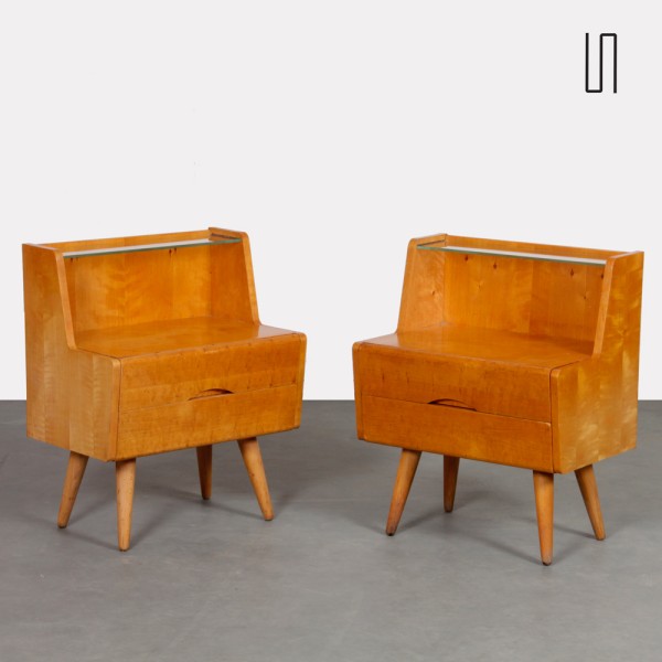 Pair of vintage nightstands dating from the 1960s - Eastern Europe design