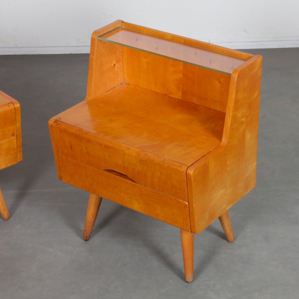 Pair of vintage nightstands dating from the 1960s - Eastern Europe design