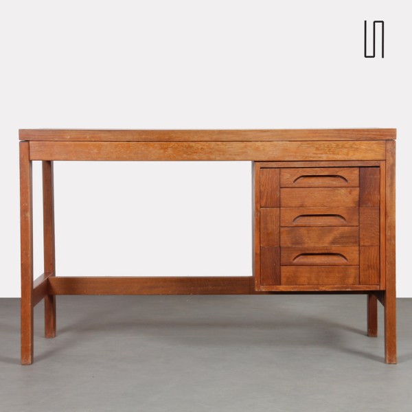 Bureau vintage en bois datant des années 1970 - Design d'Europe de l'Est