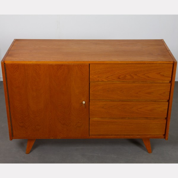 Vintage oak storage unit by Jiri Jiroutek, model U-458, 1960s - Eastern Europe design