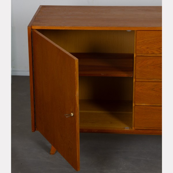 Vintage oak storage unit by Jiri Jiroutek, model U-458, 1960s - Eastern Europe design