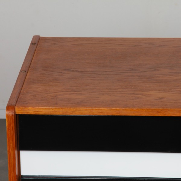 Vintage oak chest of drawers by Jiri Jiroutek, model U458, 1960s - 