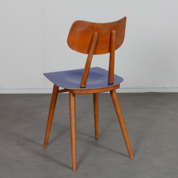 Vintage wooden chair by Ton, 1960 - Eastern Europe design