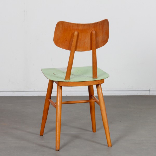 Pair of green chairs for Ton, 1960s - Eastern Europe design