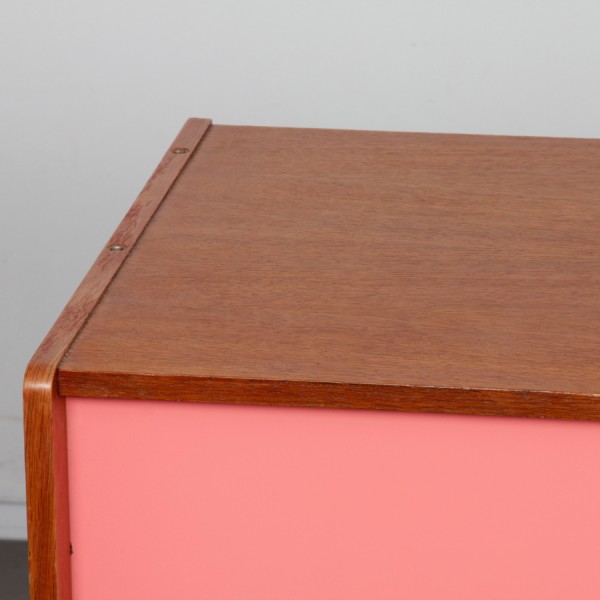 Pink and white dresser by Jiri Jiroutek, model U-452 circa 1960s - Eastern Europe design