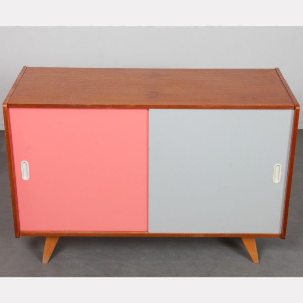 Commode rose et blanche par Jiri Jiroutek, modèle U-452 vers 1960 - Design d'Europe de l'Est