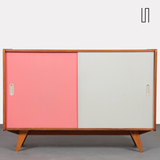 Pink and white dresser by Jiri Jiroutek, model U-452 circa 1960s - Eastern Europe design