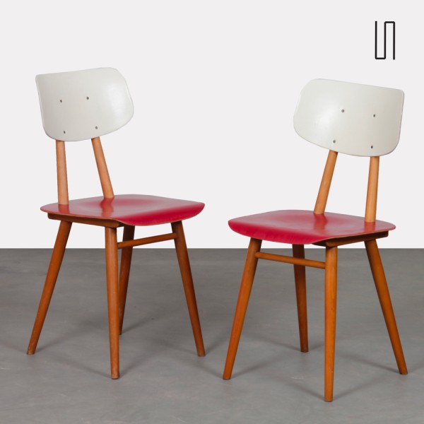 Pair of chairs produced by Ton in the 1960s - Eastern Europe design