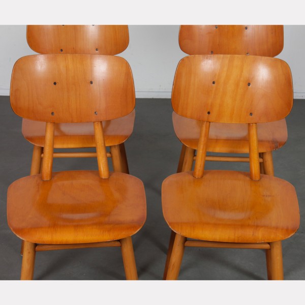 Suite of 3 chairs produced by Ton, 1960 - Eastern Europe design