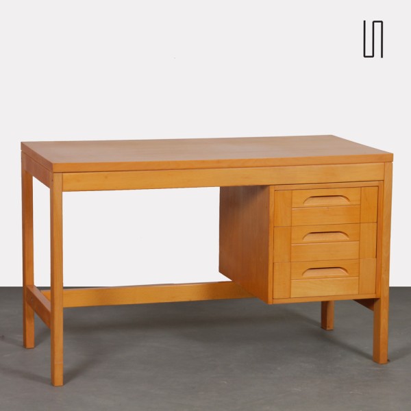 Bureau vintage en bois datant des années 1970 - Design d'Europe de l'Est