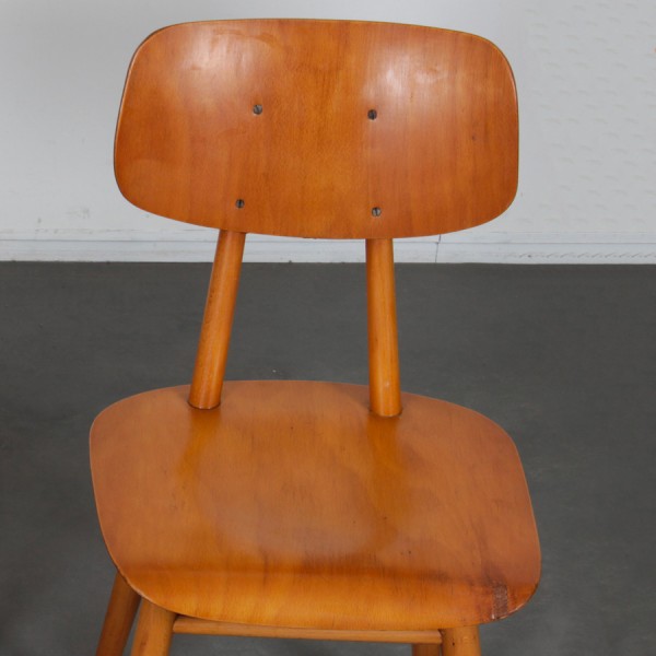 Wooden chair produced by Ton, 1960s - Eastern Europe design