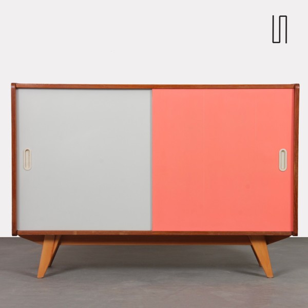 Pink and white dresser by Jiri Jiroutek, model U-452 circa 1960s - Eastern Europe design