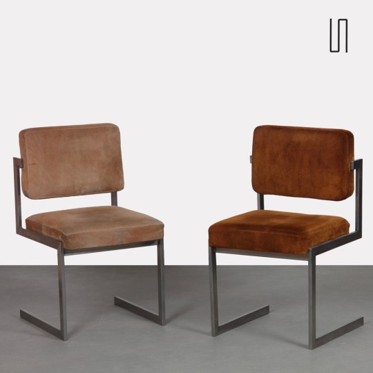 Paire de chaises en métal des années 1970 - 