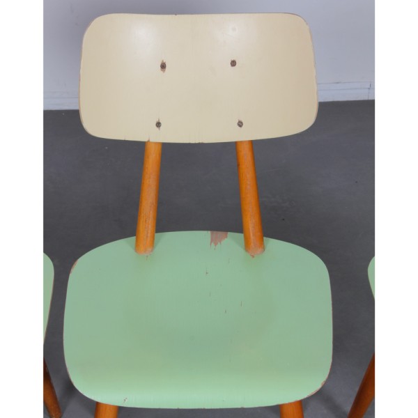 Suite of 3 chairs produced by Ton in the 1960s - Eastern Europe design