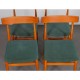 Suite de 4 chaises vintage en bois, 1960 - Design d'Europe de l'Est