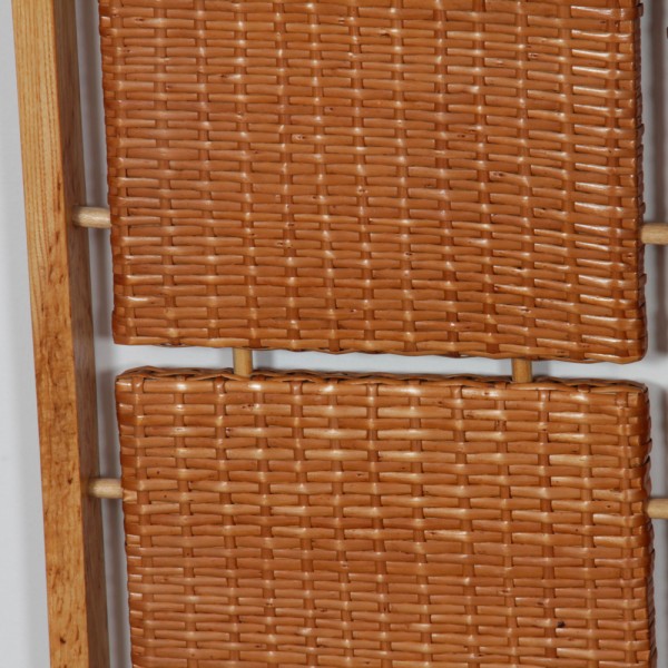 Rattan coat rack published by Uluv in the 1960s - 