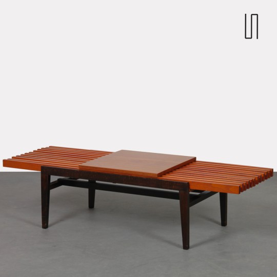 Slatted coffee table by František Mezulanik from the 1960s - Eastern Europe design