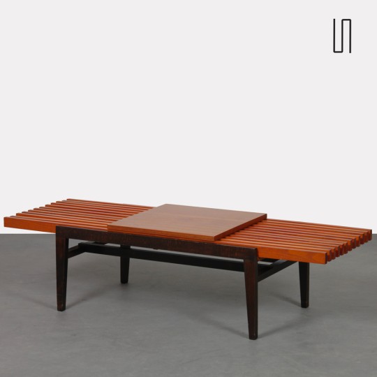 Table basse à lattes par František Mezulanik datant des années 1960