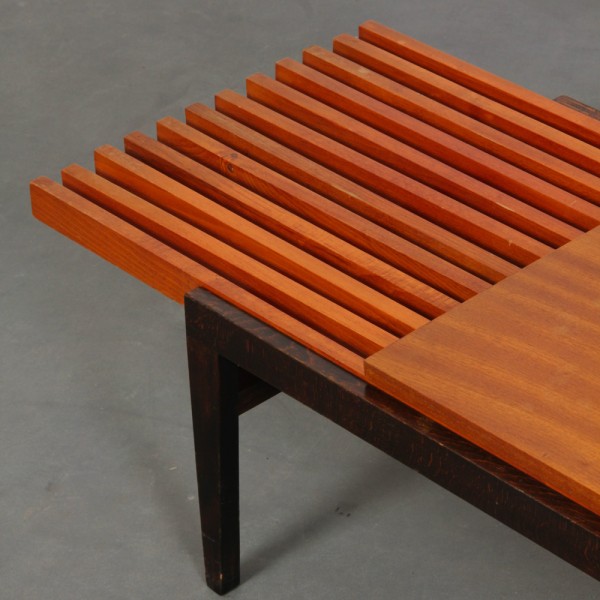 Slatted coffee table by František Mezulanik from the 1960s - Eastern Europe design