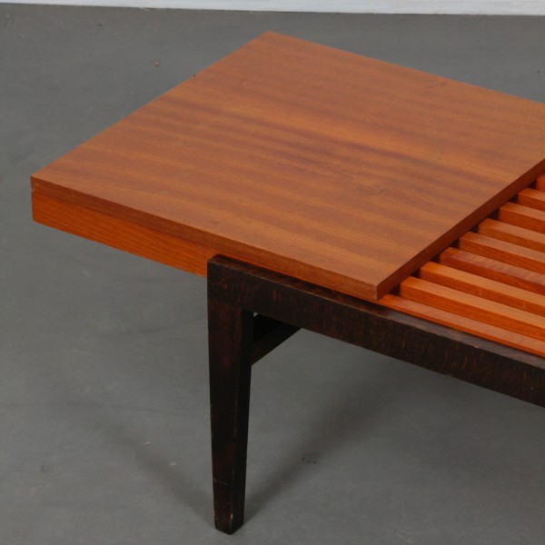 Slatted coffee table by František Mezulanik from the 1960s - Eastern Europe design