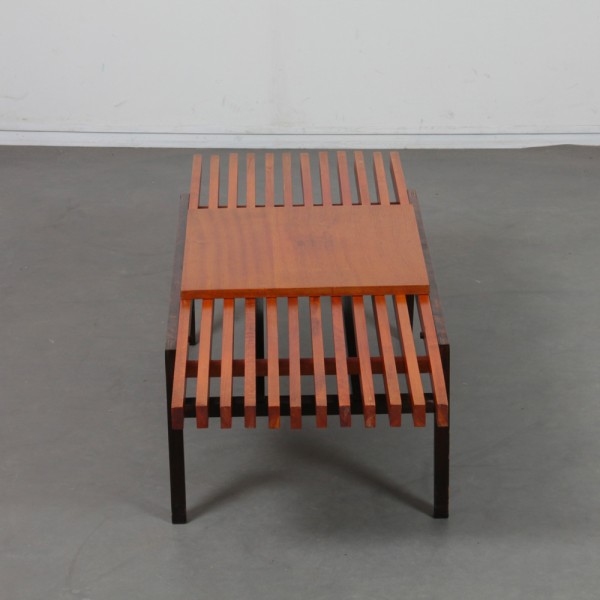 Slatted coffee table by František Mezulanik from the 1960s - Eastern Europe design