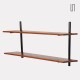 Vintage wood and metal shelf, 1960s - 